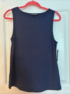 Liverpool Navy Ribbed Sleeveless Top